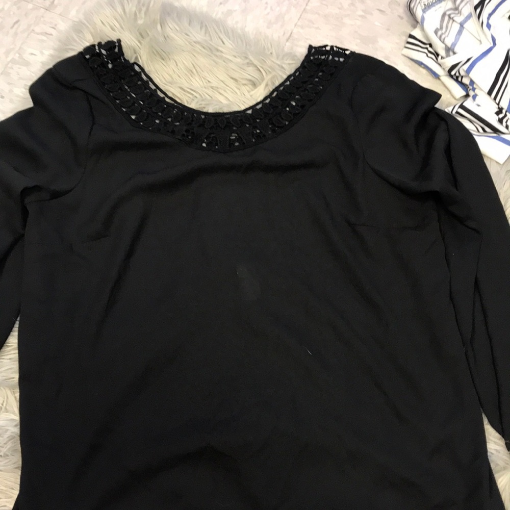 Black mesh top